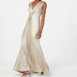 Calvin Klein Twisted Metallic Gown